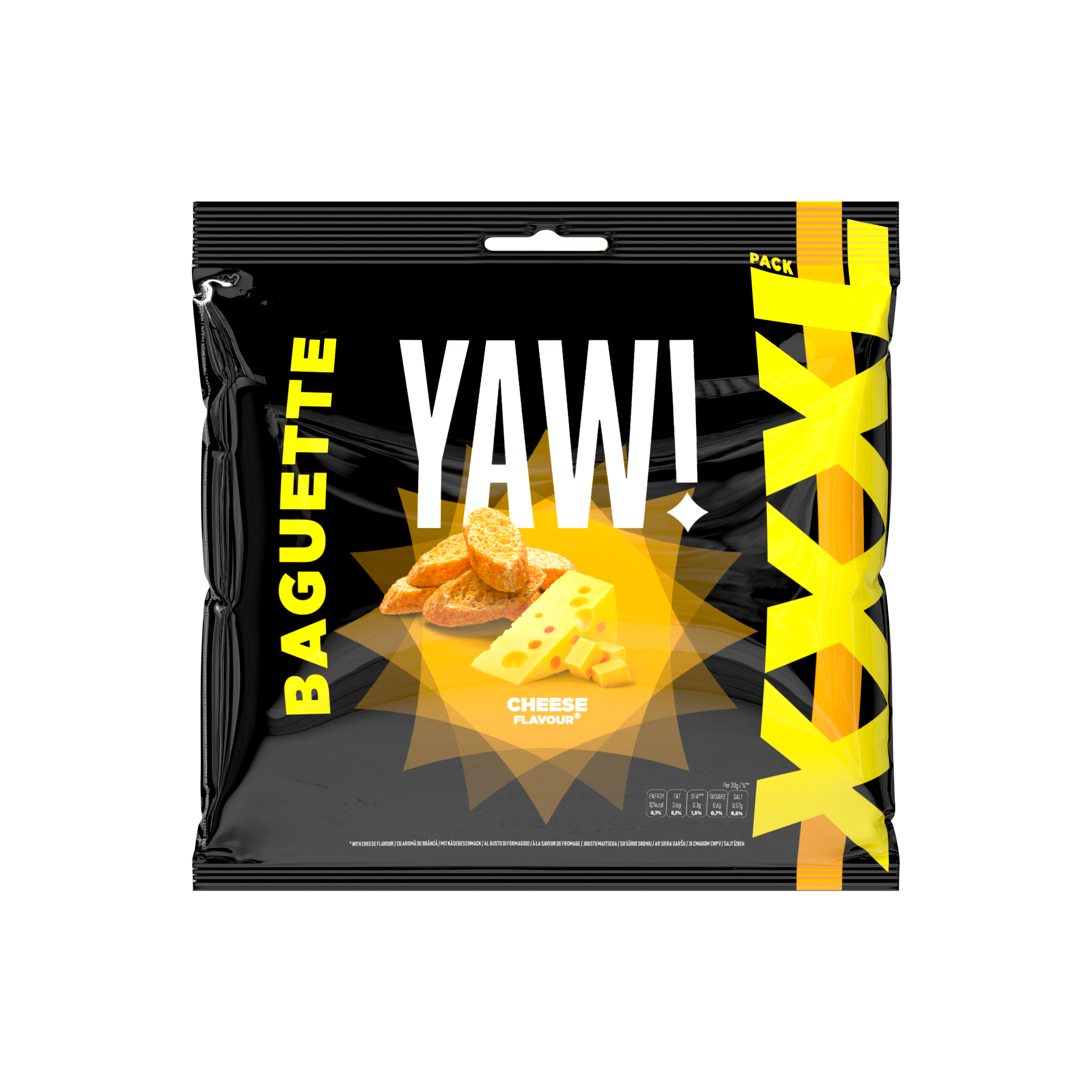 YAW! XXL Baguette snack with Cheese flavour 120g